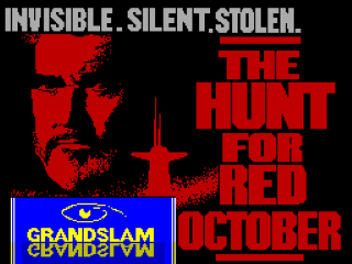 The Hunt for Red October: Based on the Movie title screen for ZX Spectrum
